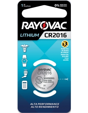 PILHA ELETRONICA RAYOVAC SM CR2016 1UN