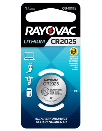 PILHA ELETRONICA RAYOVAC SM CR2025 1UN