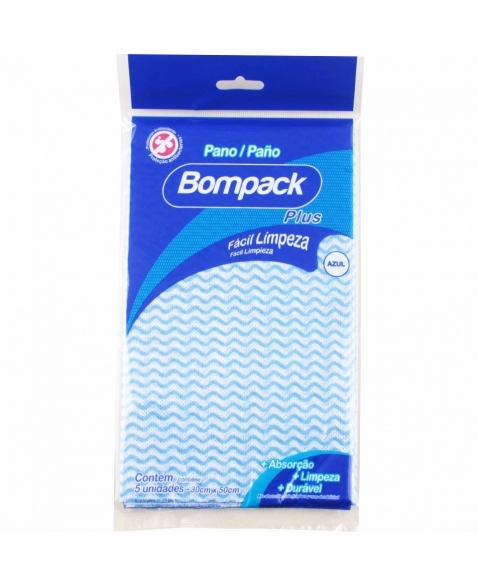 PANO BOMPACK PLUS LIMP LEVE AZUL 30X50 C 5UN