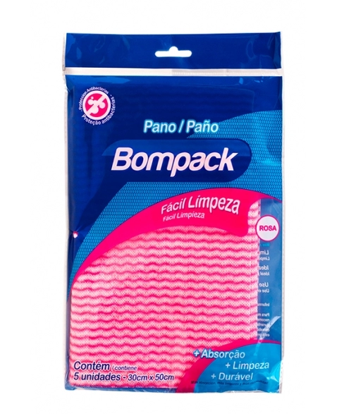 PANO BOMPACK PLUS LIMP LEVE AZUL 30X50 C 5UN