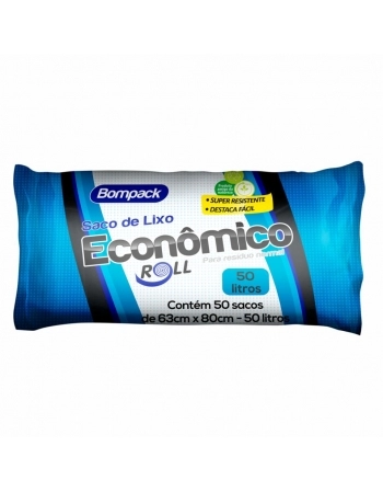 SACO DE LIXO BOMPACK 50LT ECONOMICO 50UN